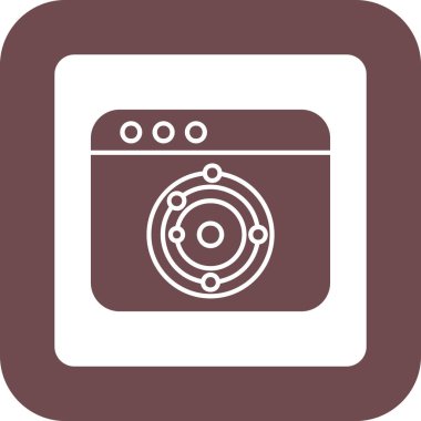 Astrofizik Simgesi, Web Kullanımı için Vektör İllüstrasyonu