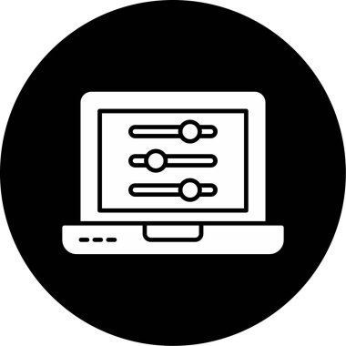 Web Kullanımı için Ayarlar Simgesi, Vektör İllüstrasyonu