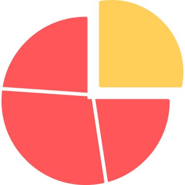 Web Kullanımı için Pasta Çizelgesi Simgesi, Vektör İllüstrasyonu