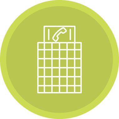 Web Kullanımı için Telefon kulübesi Simgesi, Vektör İllüstrasyonu