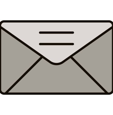 Web Kullanımı için E- posta Simgesi, Vektör İllüstrasyonu