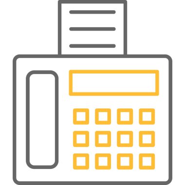 Web kullanımı için faks Simgesi, Vektör İllüstrasyonu