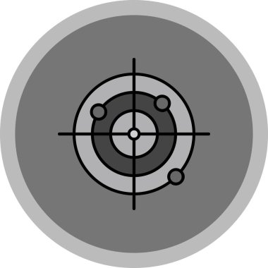 Web Kullanımı için Radar Simgesi, Vektör İllüstrasyonu