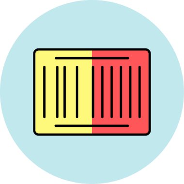 Web Kullanımı için Barkod Simgesi, Vektör İllüstrasyonu