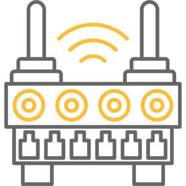 Wifi Yönlendirici Simgesi, Web Kullanımı için Vektör İllüstrasyonu
