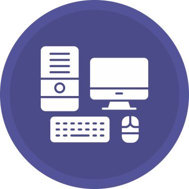 Web Kullanımı için Bilgisayar Simgesi, Vektör İllüstrasyonu
