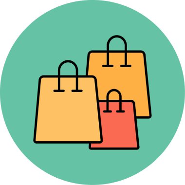 Alışveriş Torbaları Simgesi, Web Kullanımı için Vektör Resimleri