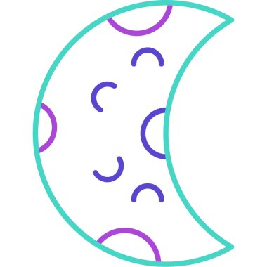 Yarım Ay Simgesi, Web Kullanımı için Vektör İllüstrasyonu