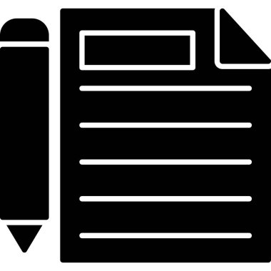 Web Kullanımı için Sözleşme Simgesi ve Vektör İllüstrasyonu