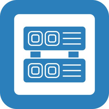 Web Kullanımı için Sunucu Simgesi, Vektör İllüstrasyonu