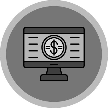 Web kullanımı için Siber Pazartesi Simgesi, Vektör İllüstrasyonu