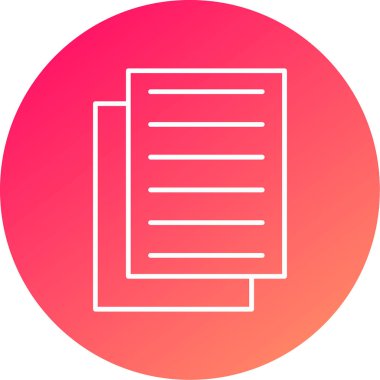 Web Kullanımı için Notlar Simgesi, Vektör İllüstrasyonu