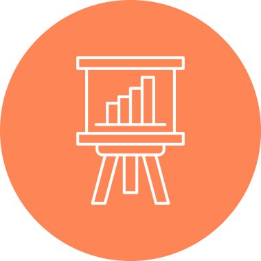 Web Kullanımı için Sunum Simgesi, Vektör İllüstrasyonu