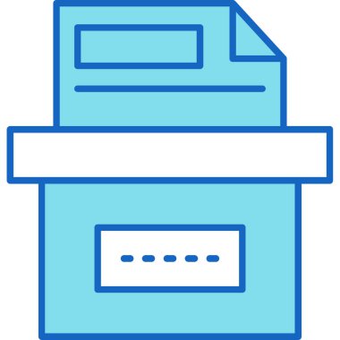 Web Kullanımı için Depolama Kutusu Simgesi, Vektör İllüstrasyonu