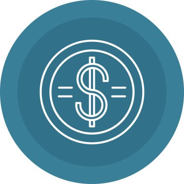 Web kullanımı için Para Birimi Simgesi, Vektör İllüstrasyonu