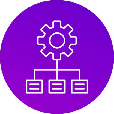 Web Kullanımı için Hiyerarşi Simgesi, Vektör İllüstrasyonu