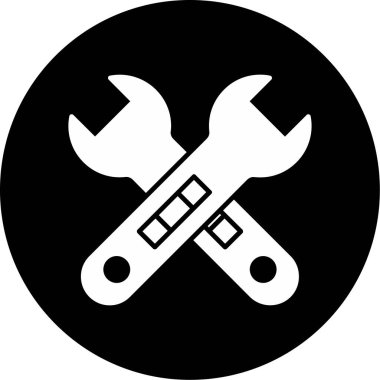 Web Kullanımı için Vektör İllüstrasyonu Çapraz Anahtarı Simgesi