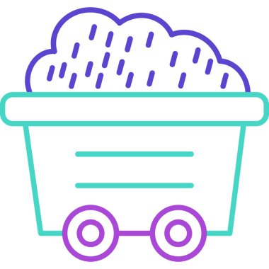 Vagon Simgesi, Web Kullanımı için Vektör İllüstrasyonu