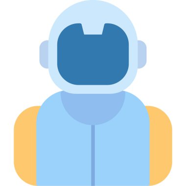 Astronot Simgesi, Web Kullanımı için Vektör İllüstrasyonu