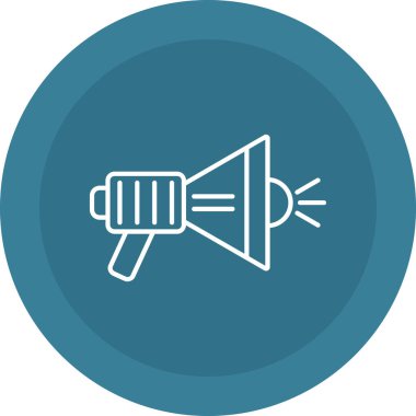 Web Kullanımı için Megafon Simgesi, Vektör İllüstrasyonu