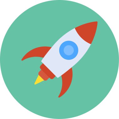 Uzay Roketi Simgesi, Web Kullanımı için Vektör Resimleri