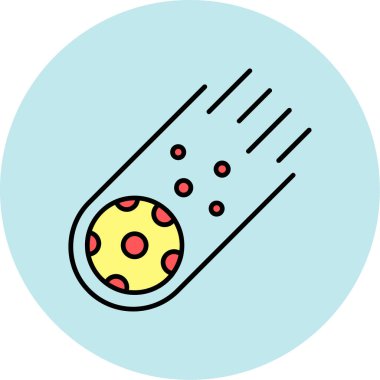 Web Kullanımı için Kuyrukluyıldız Simgesi, Vektör İllüstrasyonu