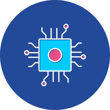 Çip Simgesi, Web Kullanımı için Vektör İllüstrasyonu