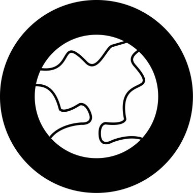 Web Kullanımı için Dünya Simgesi, Vektör İllüstrasyonu