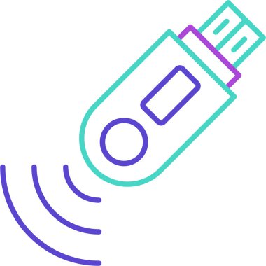 Web Kullanımı için USB Simgesi, Vektör İllüstrasyonu