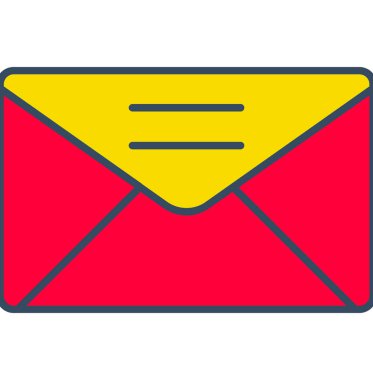 Web Kullanımı için E- posta Simgesi, Vektör İllüstrasyonu