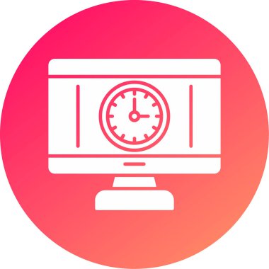 Web Kullanımı için zaman Simgesi, Vektör İllüstrasyonu