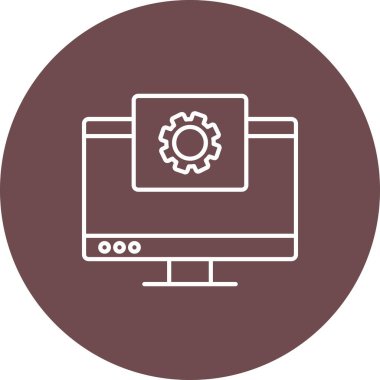 Web Geliştirme Simgesi, Web Kullanımı için Vektör İllüstrasyonu