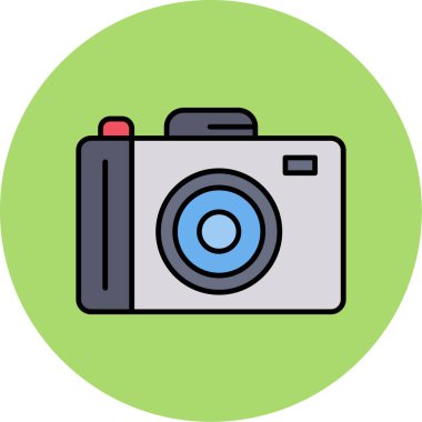 Web Kullanımı için Kamera Simgesi, Vektör İllüstrasyonu