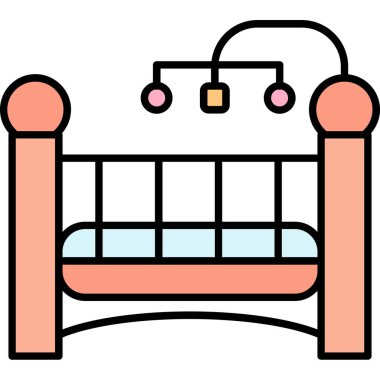 Bebek Beşiği Simgesi, Web Kullanımı için Vektör İllüstrasyonu
