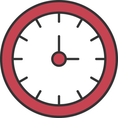 Web Kullanımı için Saat Simgesi, Vektör İllüstrasyonu