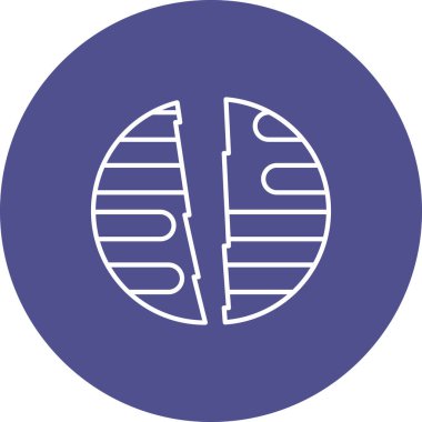 Web Kullanımı için Uranüs Yok Edilmiş Simge, Vektör İllüstrasyonu