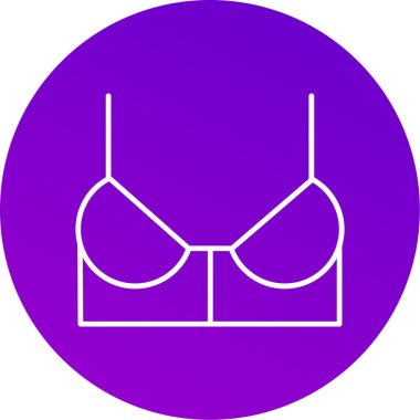 Web Kullanımı için Sütyen Simgesi, Vektör İllüstrasyonu