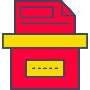 Web Kullanımı için Depolama Kutusu Simgesi, Vektör İllüstrasyonu