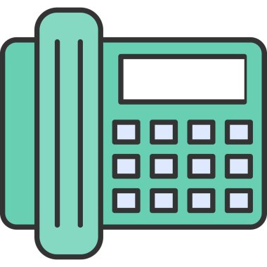 Web Kullanımı için Telefon Simgesi, Vektör İllüstrasyonu