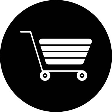 Alışveriş Arabası Simgesi, Web Kullanımı için Vektör İllüstrasyonu