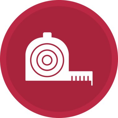 Web Kullanımı için Teyp Simgesi Ölçümü, Vektör İllüstrasyonu