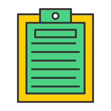 Web Kullanımı için Not Simgesi, Vektör İllüstrasyonu