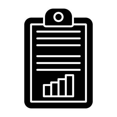 Web Kullanımı için Rapor Simgesi ve Vektör İllüstrasyonu