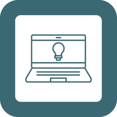 Web Kullanımı için dizüstü bilgisayar simgesi, Vektör İllüstrasyonu