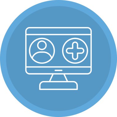 Web Kullanımı için Profil Simgesi, Vektör İllüstrasyonu