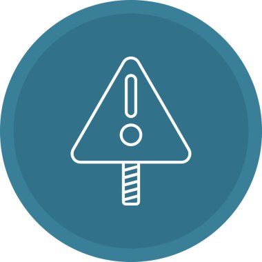 Web kullanımı için Uyarı İşareti Simgesi, Vektör İllüstrasyonu