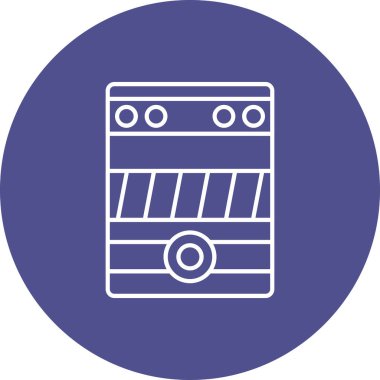 Web Kullanımı için İşlemci Simgesi, Vektör İllüstrasyonu