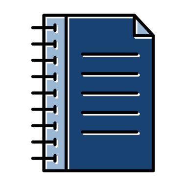 Web Kullanımı için Not Defteri Simgesi, Vektör İllüstrasyonu