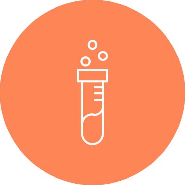 Web kullanımı için test tübü simgesi, vektör illüstrasyonu