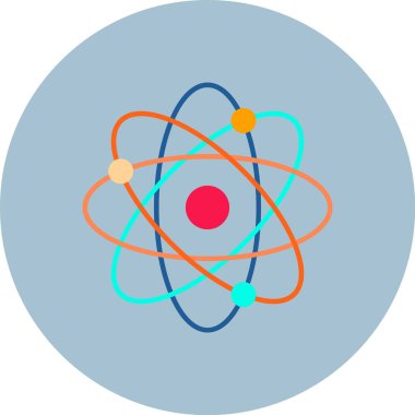 Web Kullanımı için atom Simgesi, Vektör İllüstrasyonu